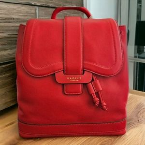 Radley London red leather backpack purse